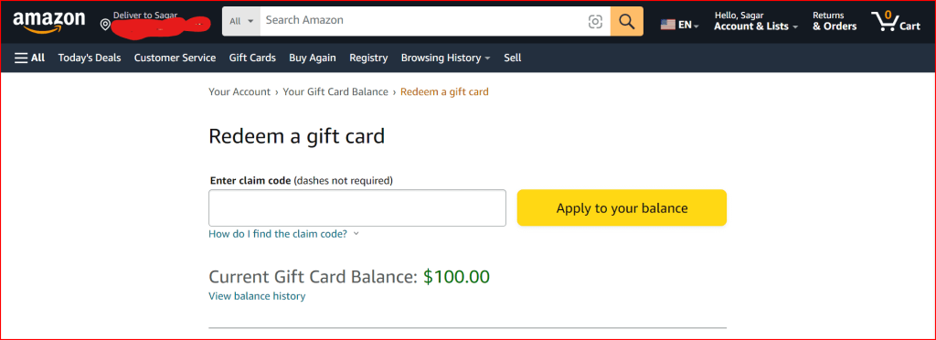 Free Redeeming of Amazon Gift Cards