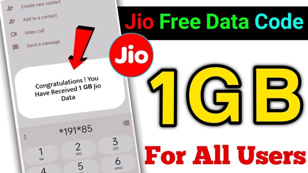 Jio Free Data Codes